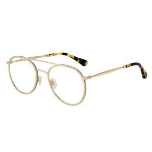 NEW JIMMY CHOO EYEGLASSES, WOMEN GOLD ROUND EYEWEAR JIMMY CHOO
